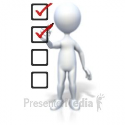 ID# 2328 - Stick Figure Drawing Checklist - Presentation Clipart ...