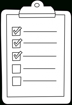 Checklist Clipart Black And White - Letters