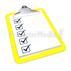 Clipboard With Five Checkmarks - Signs and Symbols - Great Clipart ...