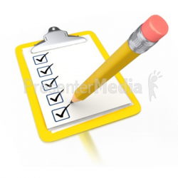 Pencil Draw Checkmark Yellow Clipboard - Home and Lifestyle - Great ...