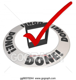 Stock Illustration - Done check mark in checkbox mission job ...