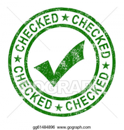 Stock Illustration - Checked stamp with tick shows quality and ...