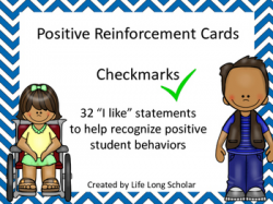 Positive Reinforcement Cards Checkmarks- 32 I Like statements | TpT