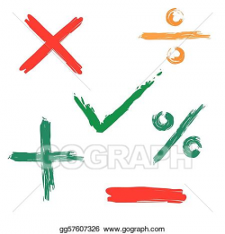 Vector Clipart - Tick cross, positive, negative icon. Vector ...