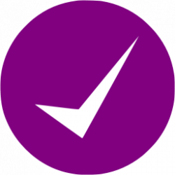 Purple check mark 11 icon - Free purple check mark icons