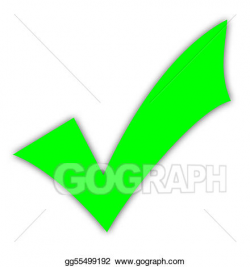 Stock Illustration - Green tick or check mark. Clipart gg55499192 ...