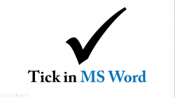 How to bring the Tick Symbol or Check Mark in MS Word ✓ - YouTube
