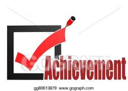 Clipart - Check mark with achievement word. Stock Illustration ...