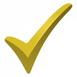 Yellow check mark - Transparent PNG & SVG vector