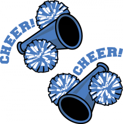 Blue And Gold Cheerleading Pom Poms Clipart