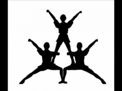 Cheerleading Stunt Silhouette at GetDrawings.com | Free for personal ...
