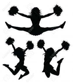 Cheer Silhouette at GetDrawings.com | Free for personal use Cheer ...