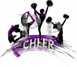 4 Cheerleaders Logo. Line Art, EPS file, Vector and jpeg, png, pdf ...
