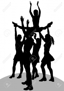 Cheerleading Silhouette at GetDrawings.com | Free for personal use ...