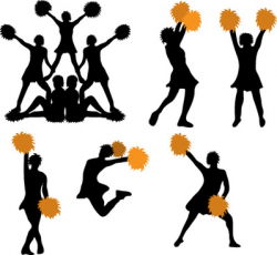 Cheerleader Silhouette Clip Art at GetDrawings.com | Free for ...