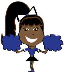 Blue Pom Cheerleader
