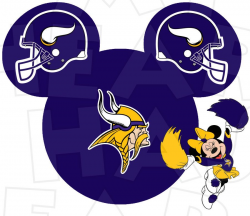 Minnesota Vikings football with Minnie Mouse cheerleader INSTANT ...