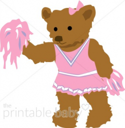 Teddy Bear Cheerleader Clipart | Sports Baby Clipart