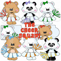 The Cheer Squad Goofy Bears - Exclusive Clip Art - Graphics Dollar