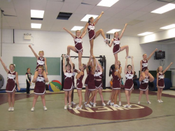 93 best Cheer pyramid images on Pinterest | Cheer pyramids ...