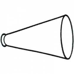 Printable Cheer Megaphone Outline | cheer | Pinterest | Cheer ...