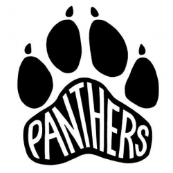 Panther pride on panthers black panthers and cat paws clipart ...