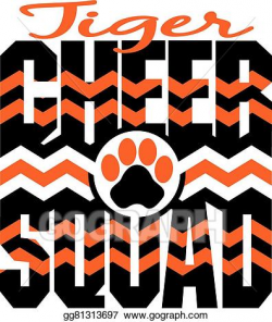 EPS Illustration - Tiger cheer squad. Vector Clipart gg81313697 ...