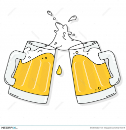 Beer Cheers. Vector. Illustration 44210219 - Megapixl