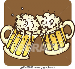 Vector Stock - Beer mugs. Stock Clip Art gg65429898 - GoGraph