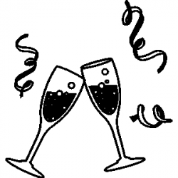 28+ Collection of Wine Glass Cheers Clipart Black And White | High ...