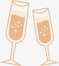 Cartoon Champagne Glass, Celebrate, A Toast, Cheers! PNG and Vector ...