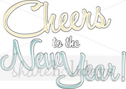 Cheers Word Art | New Years Eve Clipart