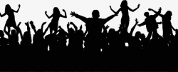 Crazy Dance Cheering Crowd Silhouette, Madness, Cheer, Dance PNG ...