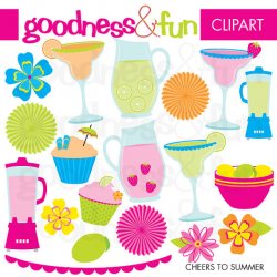 Buy 2, Get 1 FREE - Cheers to Summer Clipart - Digital Summer Party ...