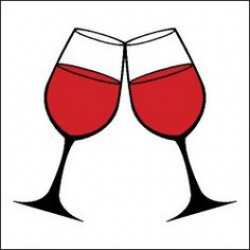 Glasses of red wine vector clip art. | Food and drink vectors ...
