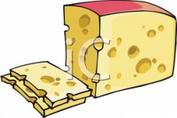 A Sliced Cheese Block Clipart Image