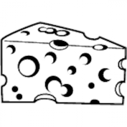 Cheese Clipart Black And White - Letters