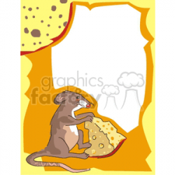 Royalty-Free Mouse eating cheese frame 134214 vector clip art image ...