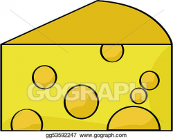 Vector Art - Cartoon cheese. Clipart Drawing gg53592247 - GoGraph