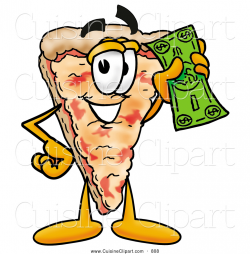 Cuisine Clipart of a Slice of Cheese Pizza Mascot Cartoon Character ...
