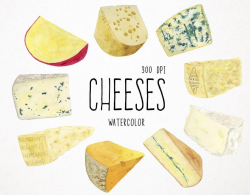 cheese clipart, food clipart, watercolor clipart cheese, cheese clip art,  watercolor food clipart, food watercolor clipart cheese watercolor