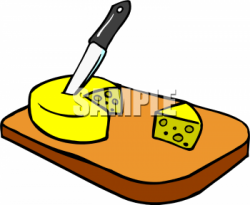 Clipart Picture of Cheese on a Cutting Board - foodclipart.com