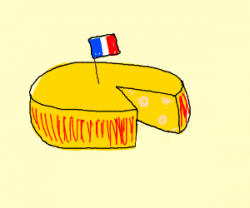 french cheese - drawing by shominy