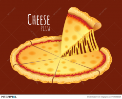 Cheese Pizza Illustration 69034329 - Megapixl