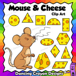Clip Art Mouse and Cheese | Clipart Set by Dancing Crayon Designs