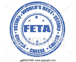 Vector Clipart - Feta cheese-stamp. Vector Illustration gg65557348 ...
