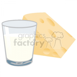 glass of milk and cheese clipart. Royalty-free clipart # 140290