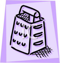 Clipart Image: An Outline of a Cheese Grater