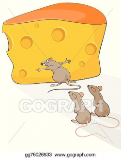 Vector Stock - Rat with cheese. Clipart Illustration gg76026533 ...