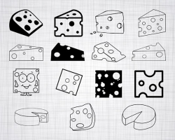 Cheese SVG Bundle, Cheese SVG, Cheese Clipart, Cheese Cut Files For ...